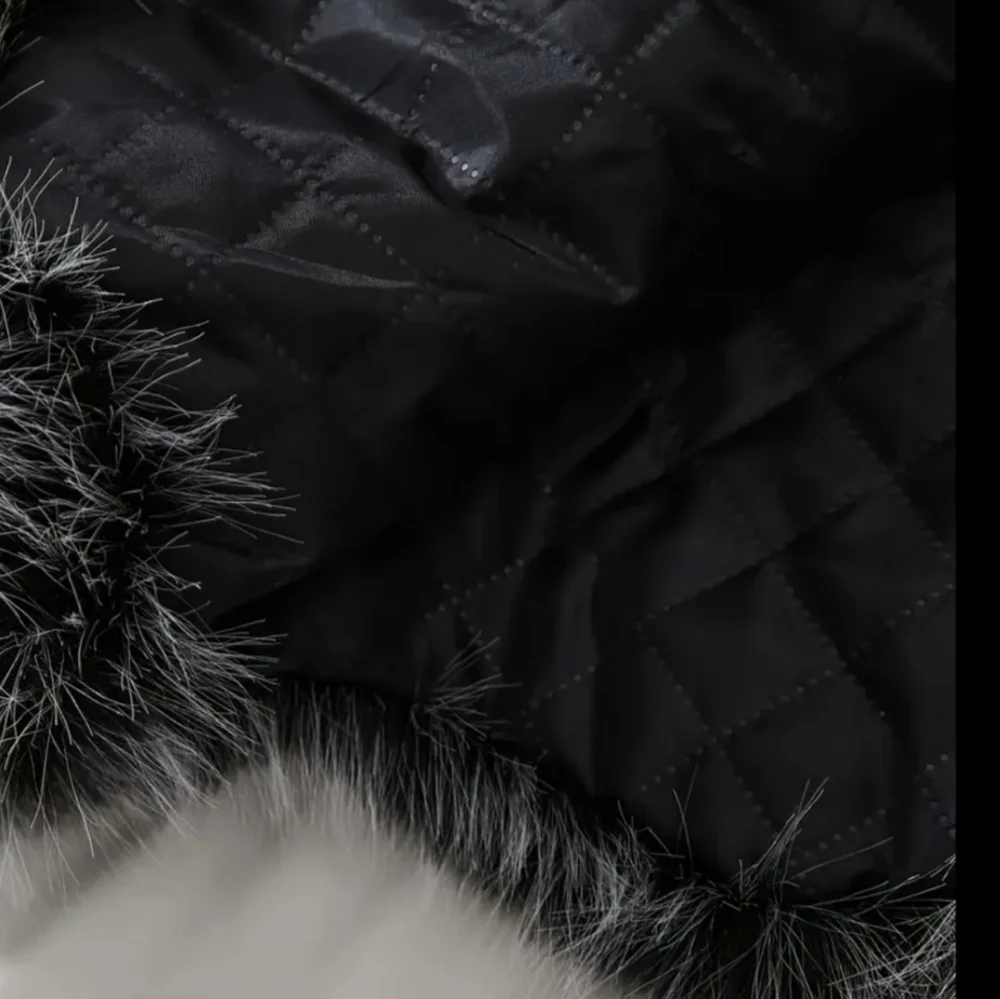 Women Casual Faux Mink Fur Coat With Fox Fur Collar Knitted Polyester Fa… - Picture 4 of 7